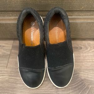 “Bernie Mev” Black Slip-On Sneakers.